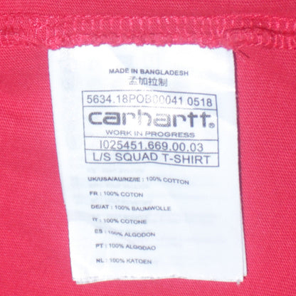 Mens UK Size S Carhartt Red  T-Shirt