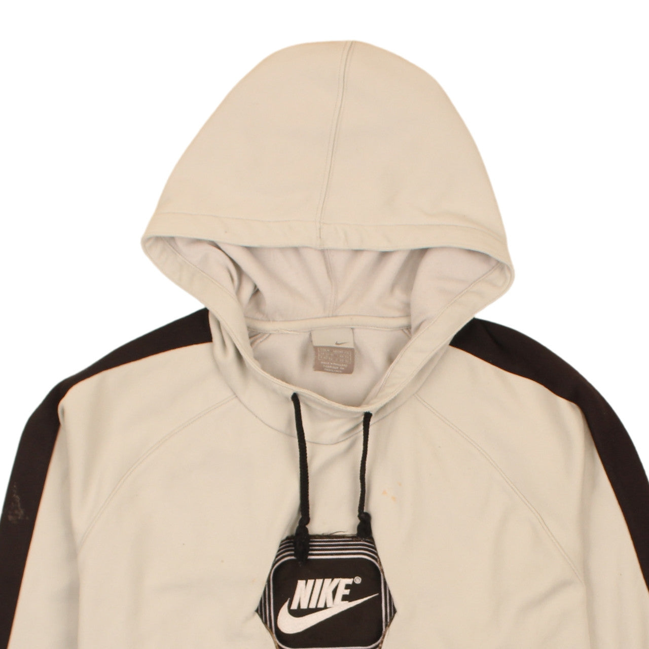 Mens UK Size M Nike Beige Pullover Hoodie