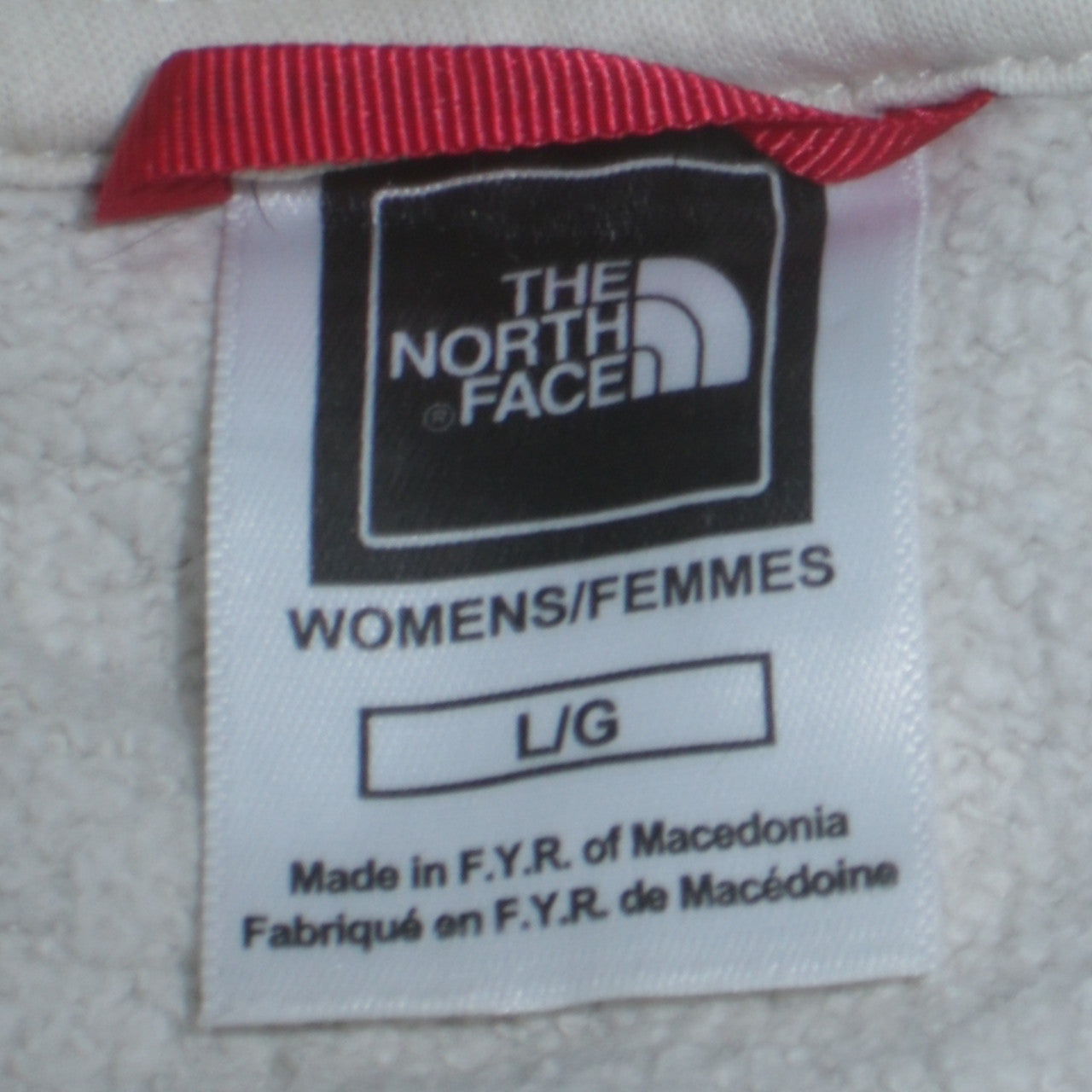 Womens UK Size L The North Face White Pullover Hoodie