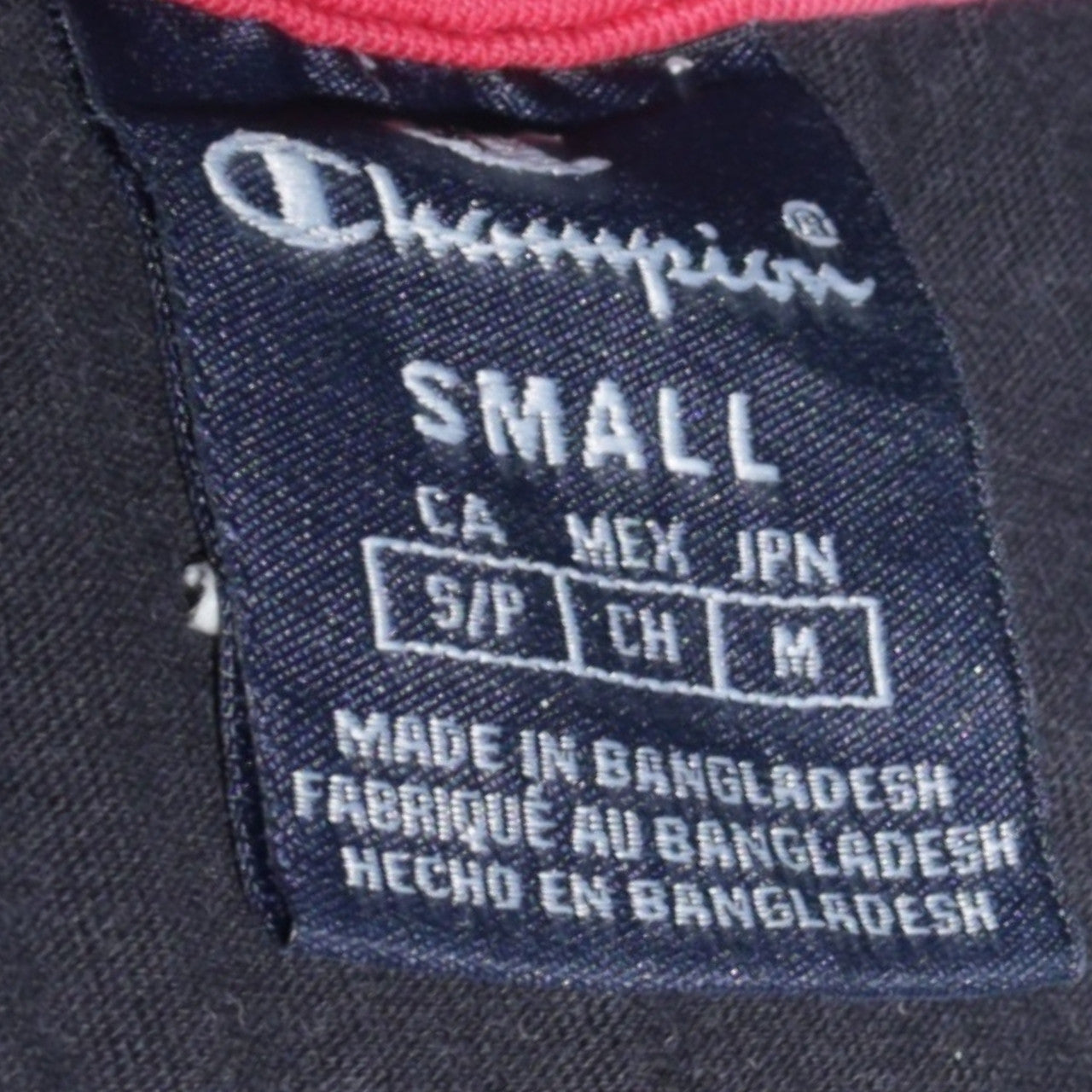 Mens UK Size S Champion Black  T-Shirt