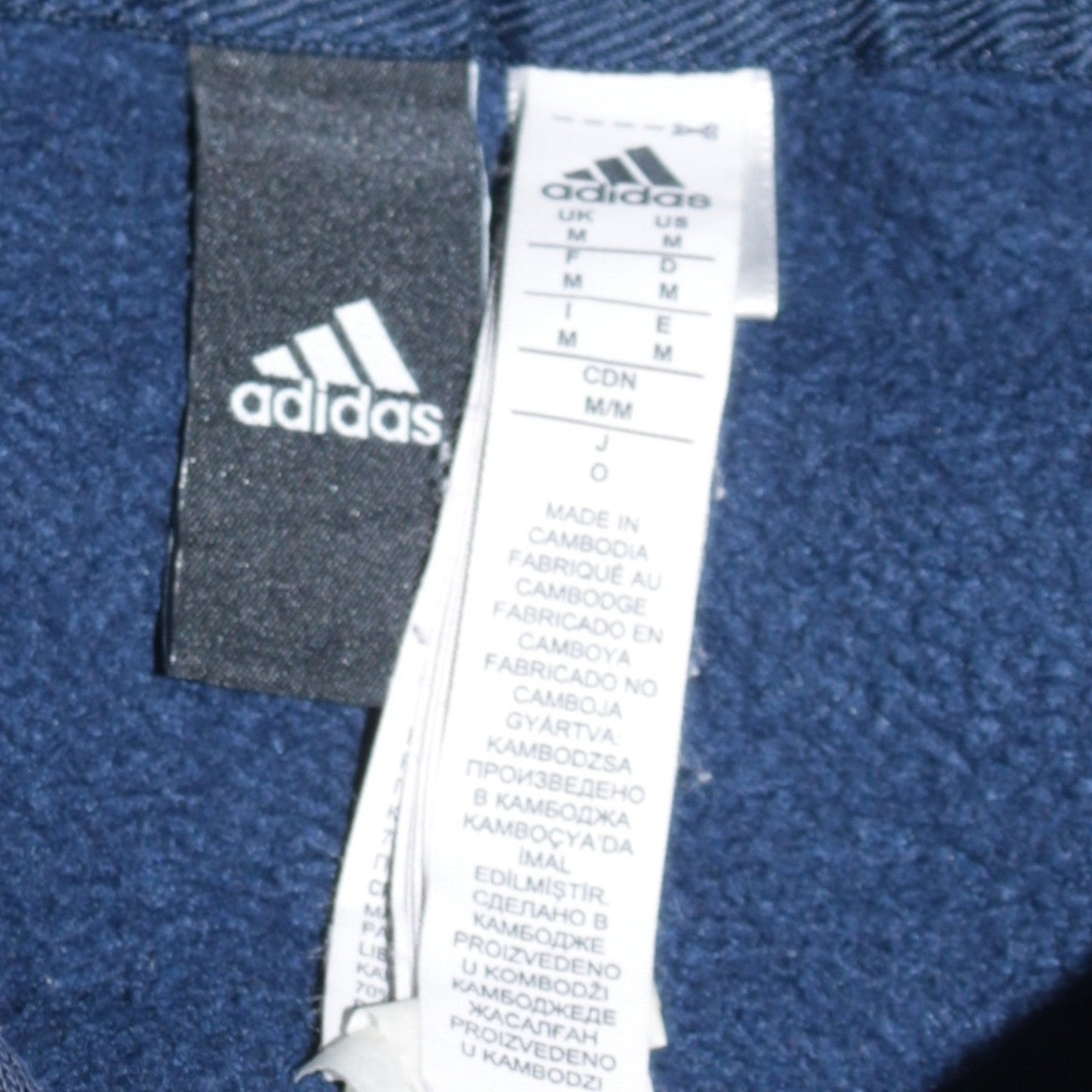 Mens UK Size M adidas Blue Pullover Hoodie