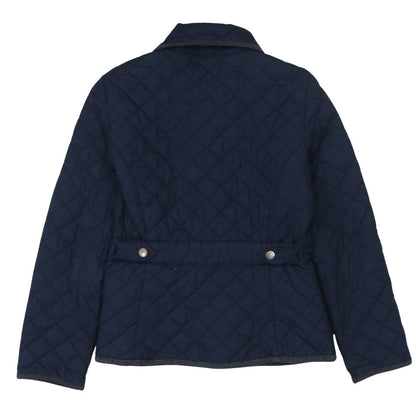 Ralph Lauren Girls Blue Quilted Mid-Length Jacket Size 16 Years