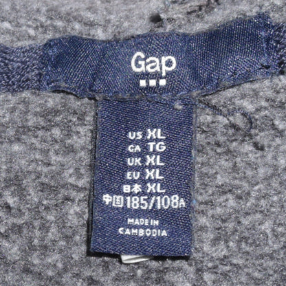 Mens UK Size XL Gap Grey Full Zip Hoodie