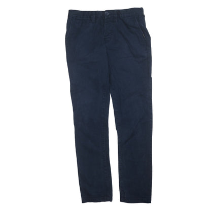 Mens UK Size 28 Quiksilver Regular Fit Chino Blue Trousers