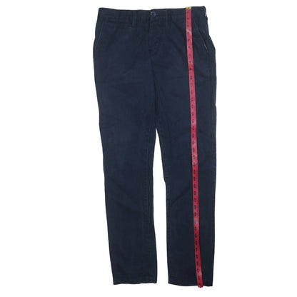 Mens UK Size 28 Quiksilver Regular Fit Chino Blue Trousers