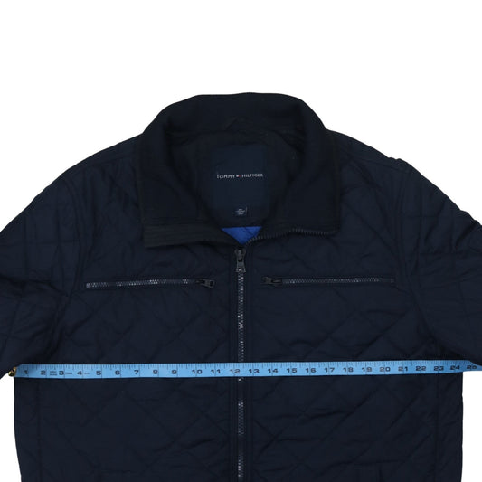 Tommy Hilfiger Men's Navy Quilted Zip Bomber Jacket XXL