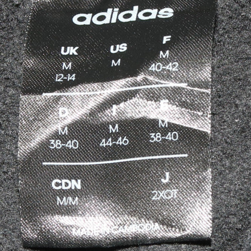 Womens UK Size 12-14 adidas Black Pullover Hoodie
