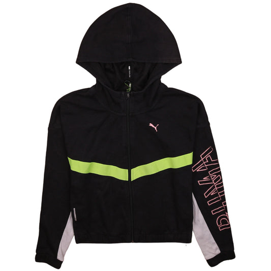 Womens UK Size XS PUMA Black Full Zip Hoodie