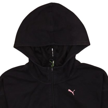 Womens UK Size XS PUMA Black Full Zip Hoodie