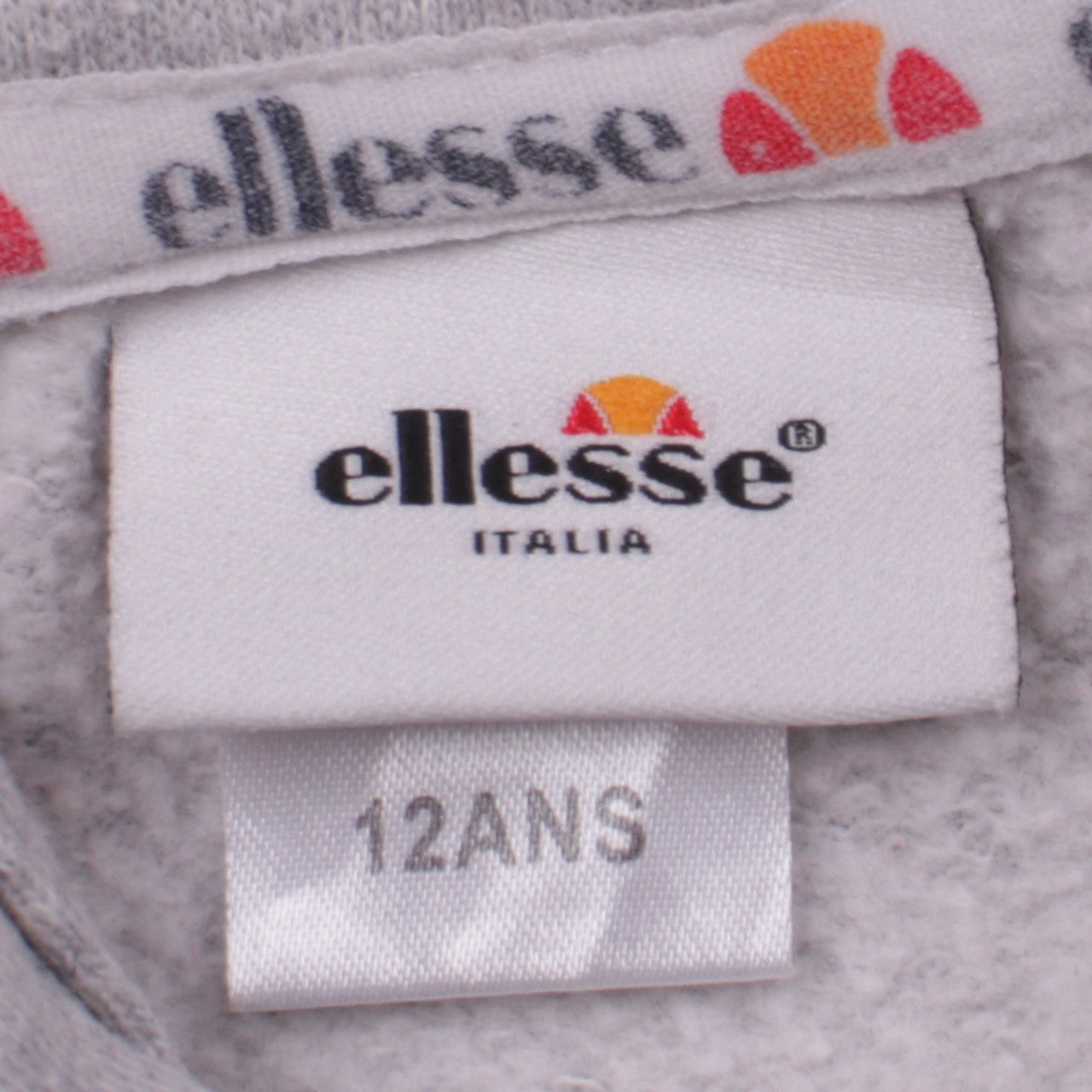Ellesse Boys Grey Pullover Hoodie 12 Years Logo Colourblock Sportswear