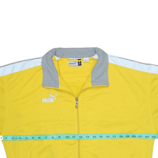 Puma Men's Yellow Track Jacket Size S Full Zip Activewear