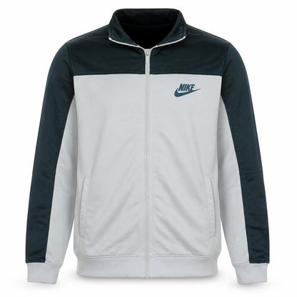 Nike Men's White Track Jacket L Full Zip Polyester Sportswear