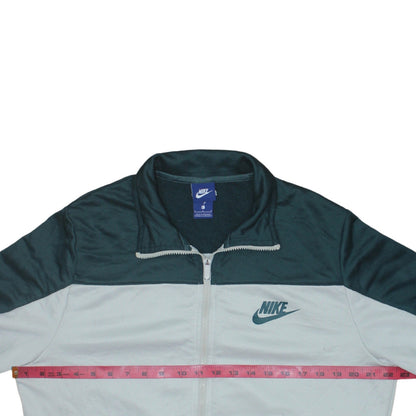 Nike Men's White Track Jacket L Full Zip Polyester Sportswear