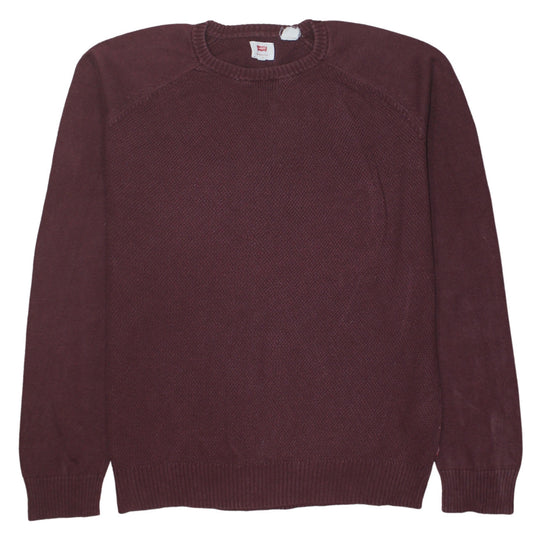 Mens UK Size M Levi's Red Pullover Jumper