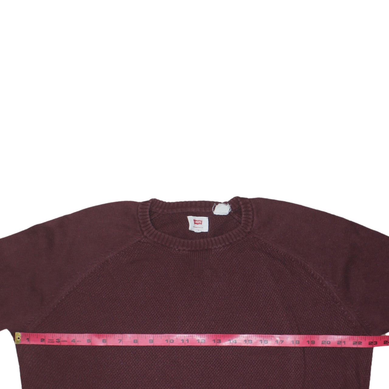 Mens UK Size M Levi's Red Pullover Jumper