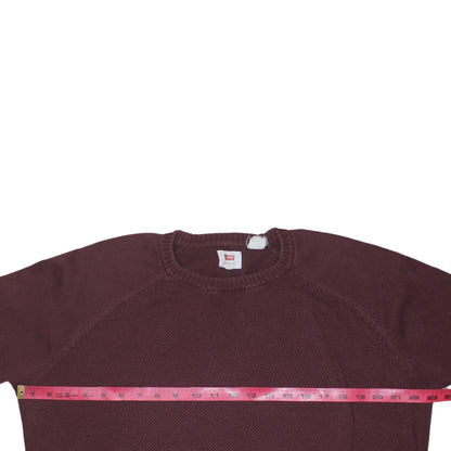 Mens UK Size M Levi's Red Pullover Jumper