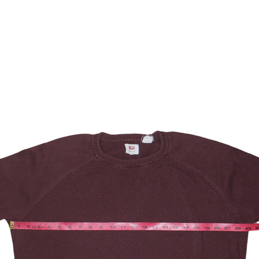 Mens UK Size M Levi's Red Pullover Jumper