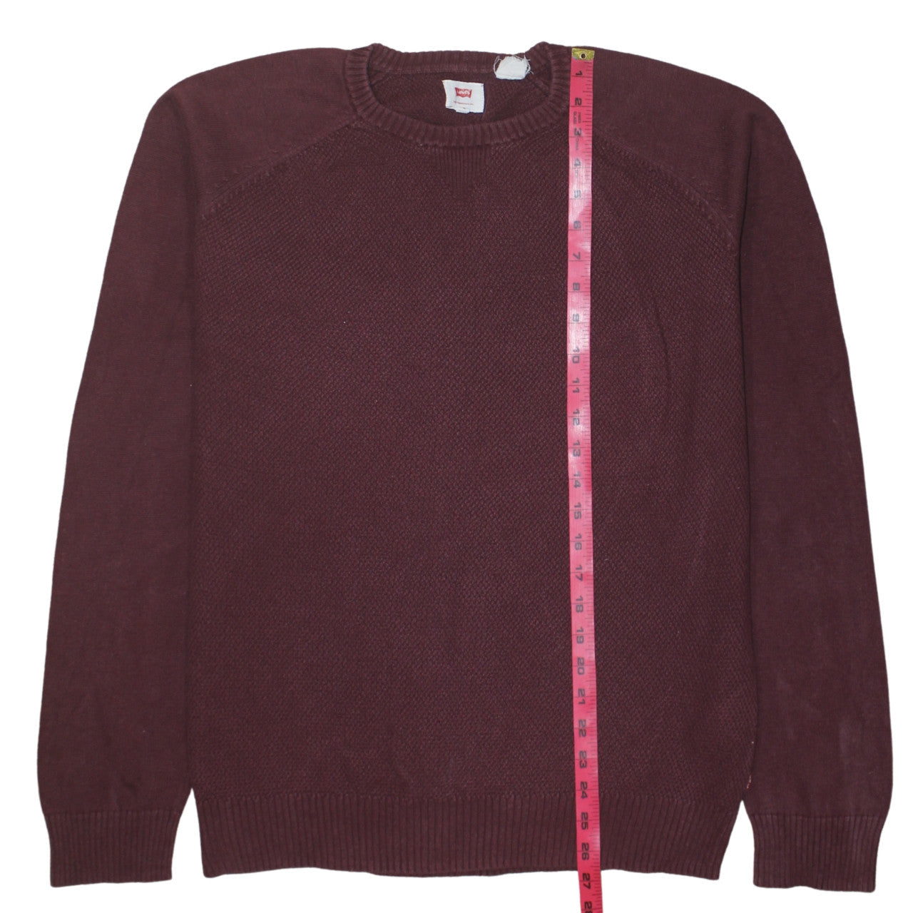 Mens UK Size M Levi's Red Pullover Jumper