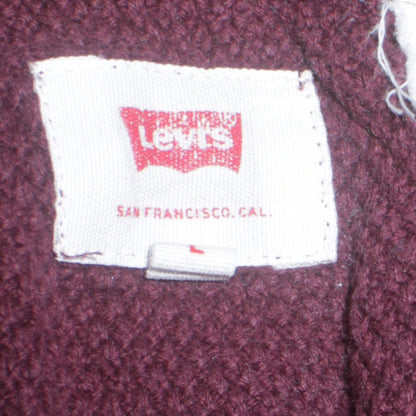 Mens UK Size M Levi's Red Pullover Jumper