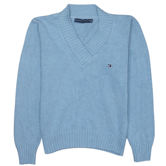 Womens UK Size M Tommy Hilfiger Blue Pullover Jumper