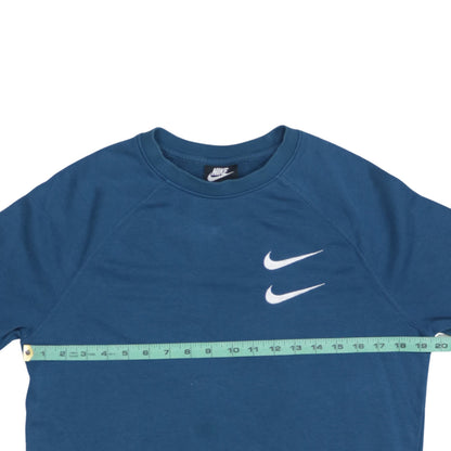 Nike Boys Blue XL Pullover Sweatshirt Crew Neck Graphic Print Logo Top