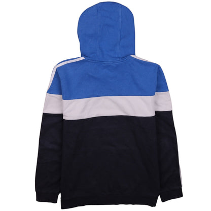 adidas Boys Blue Colourblock Pullover Hoodie 15-16 Years