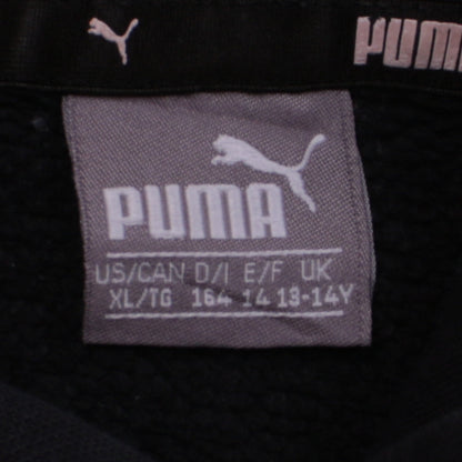 Puma Boys Black Hoodie 13-14 Years Pullover Fleece Sweatshirt