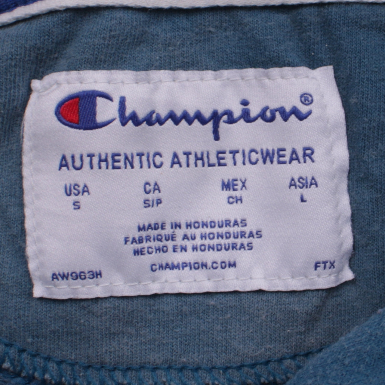 Womens UK Size S Champion Blue Pullover Hoodie