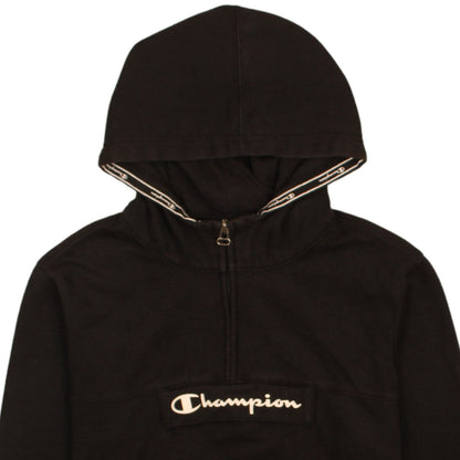 Champion Boys Black Pullover Hoodie 13-14 Years Logo Fleece Sweatshirt