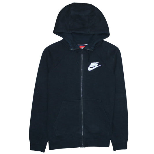 Womens UK Size S Nike Black Full Zip Hoodie