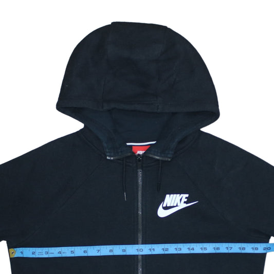 Womens UK Size S Nike Black Full Zip Hoodie