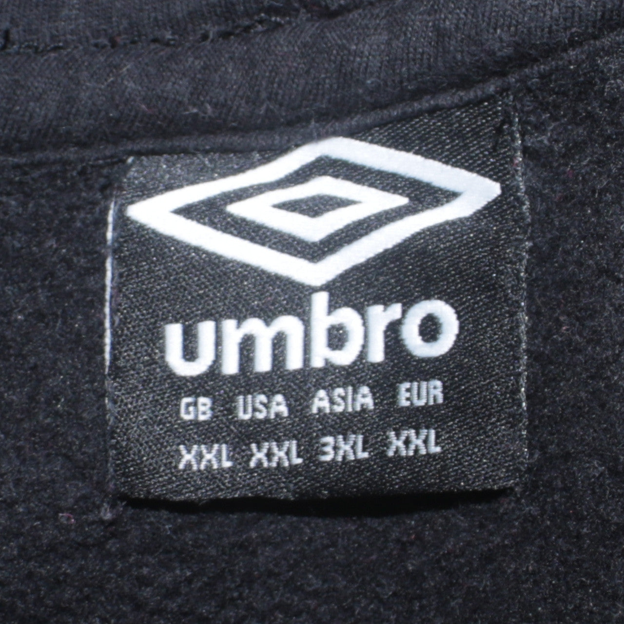 Mens UK Size 2XL Umbro Black Pullover Hoodie