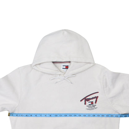 Mens UK Size L Tommy Jeans White Pullover Hoodie