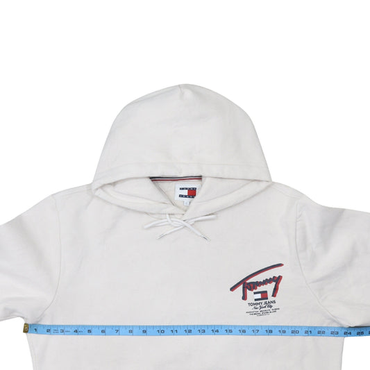 Mens UK Size L Tommy Jeans White Pullover Hoodie
