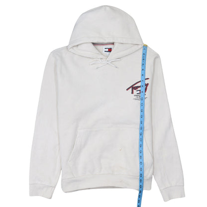 Mens UK Size L Tommy Jeans White Pullover Hoodie