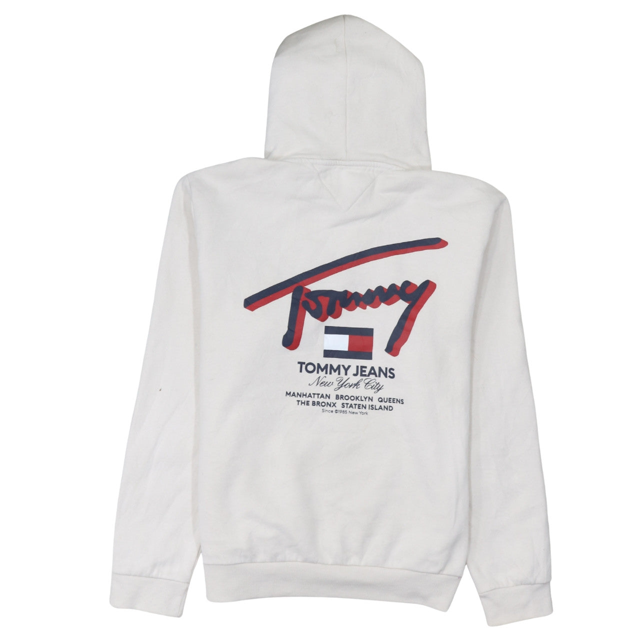 Mens UK Size L Tommy Jeans White Pullover Hoodie