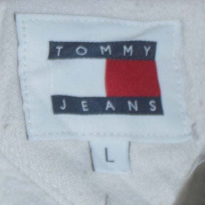 Mens UK Size L Tommy Jeans White Pullover Hoodie