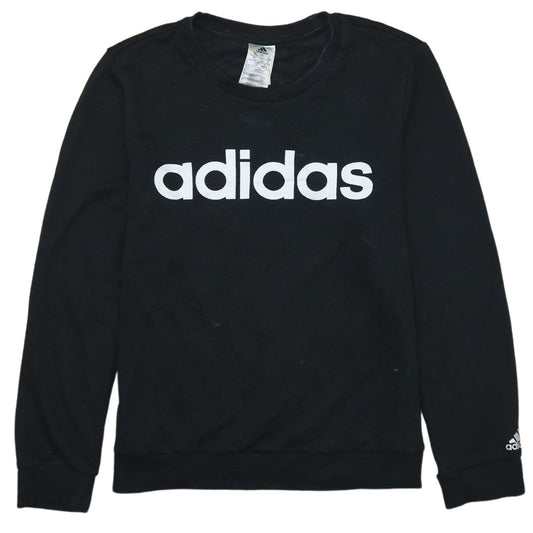 Womens UK Size L adidas Black Pullover Sweatshirt