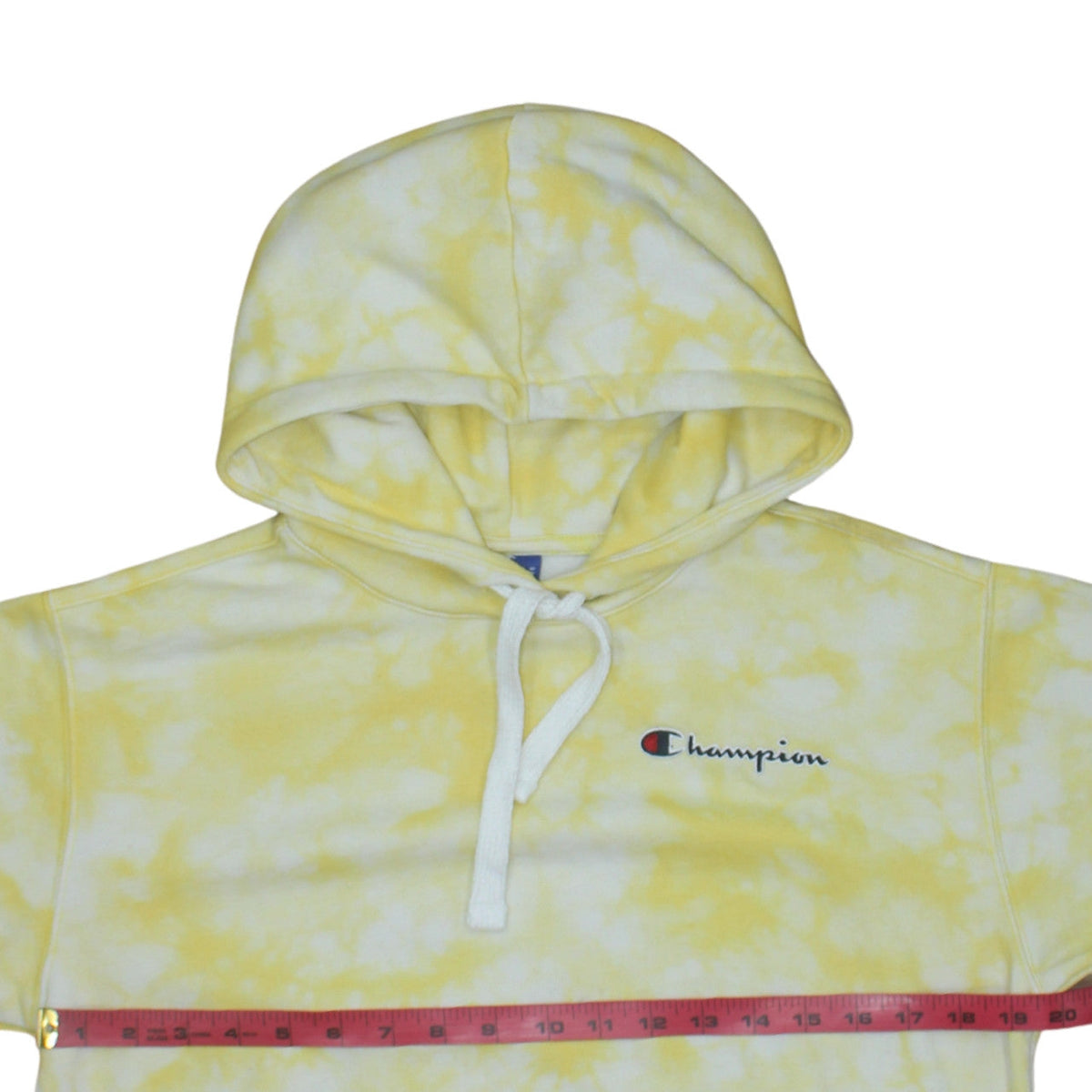 Womens UK Size S Champion Yellow Pullover Hoodie