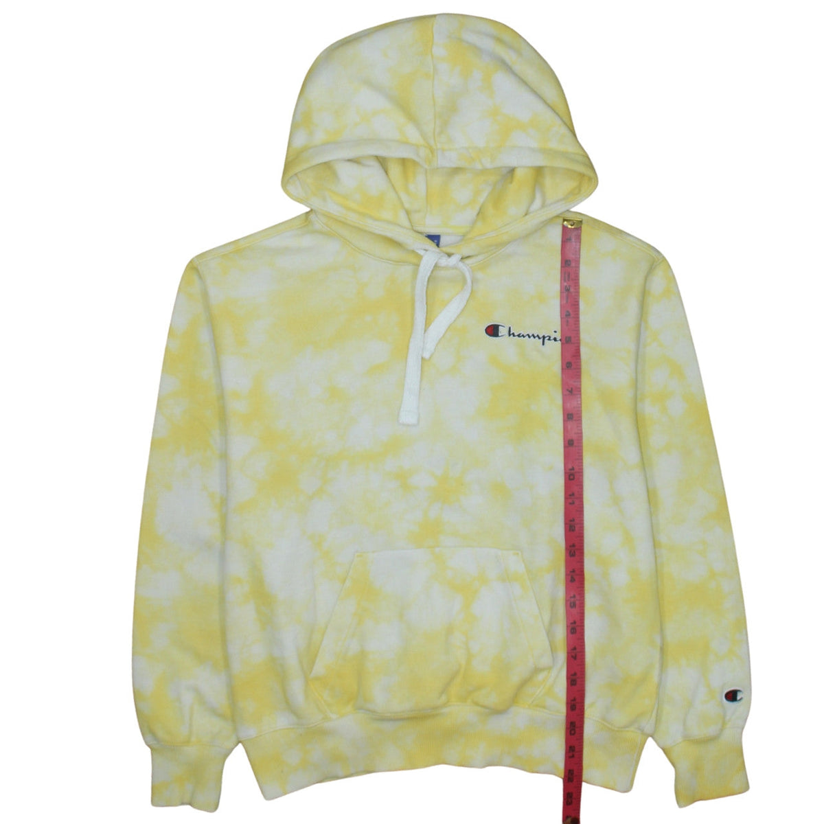 Womens UK Size S Champion Yellow Pullover Hoodie