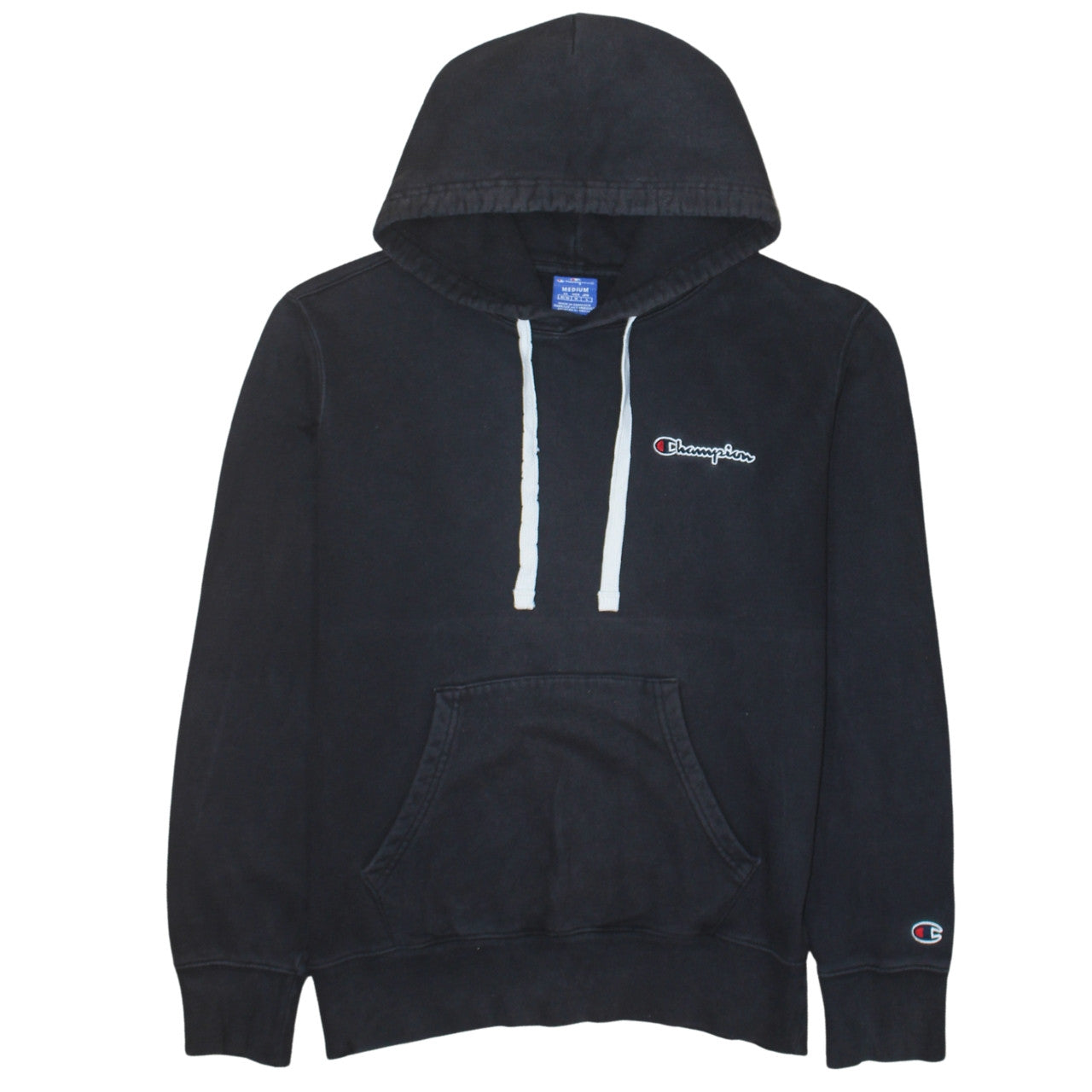 Mens UK Size M Champion Black Pullover Hoodie