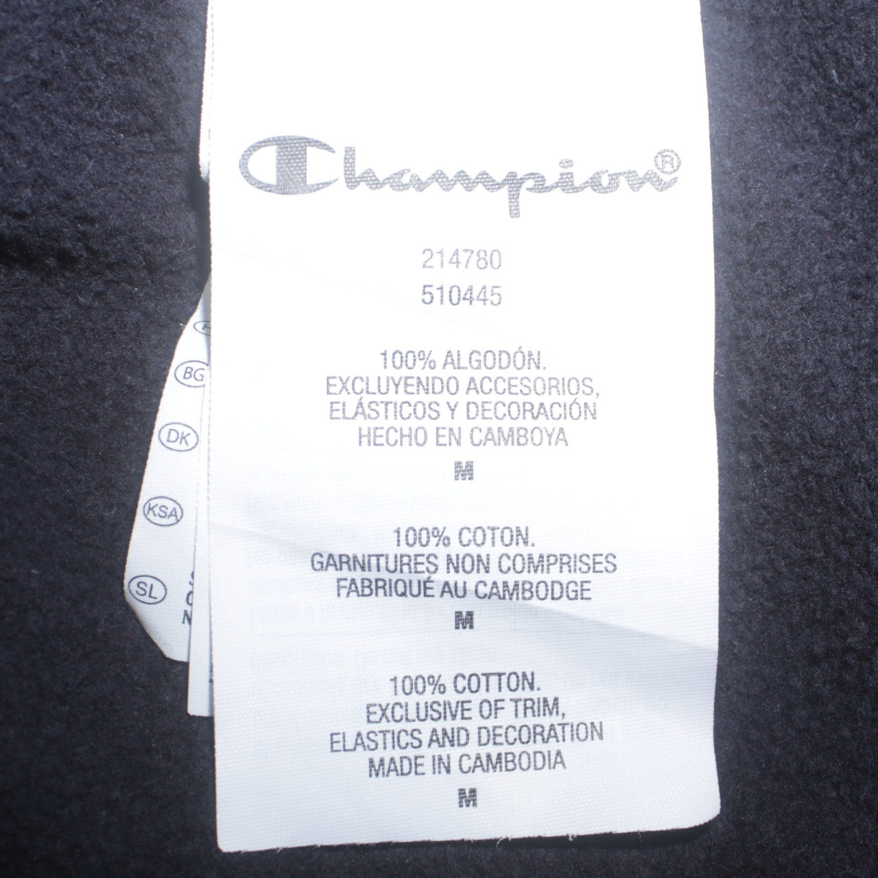 Mens UK Size M Champion Black Pullover Hoodie
