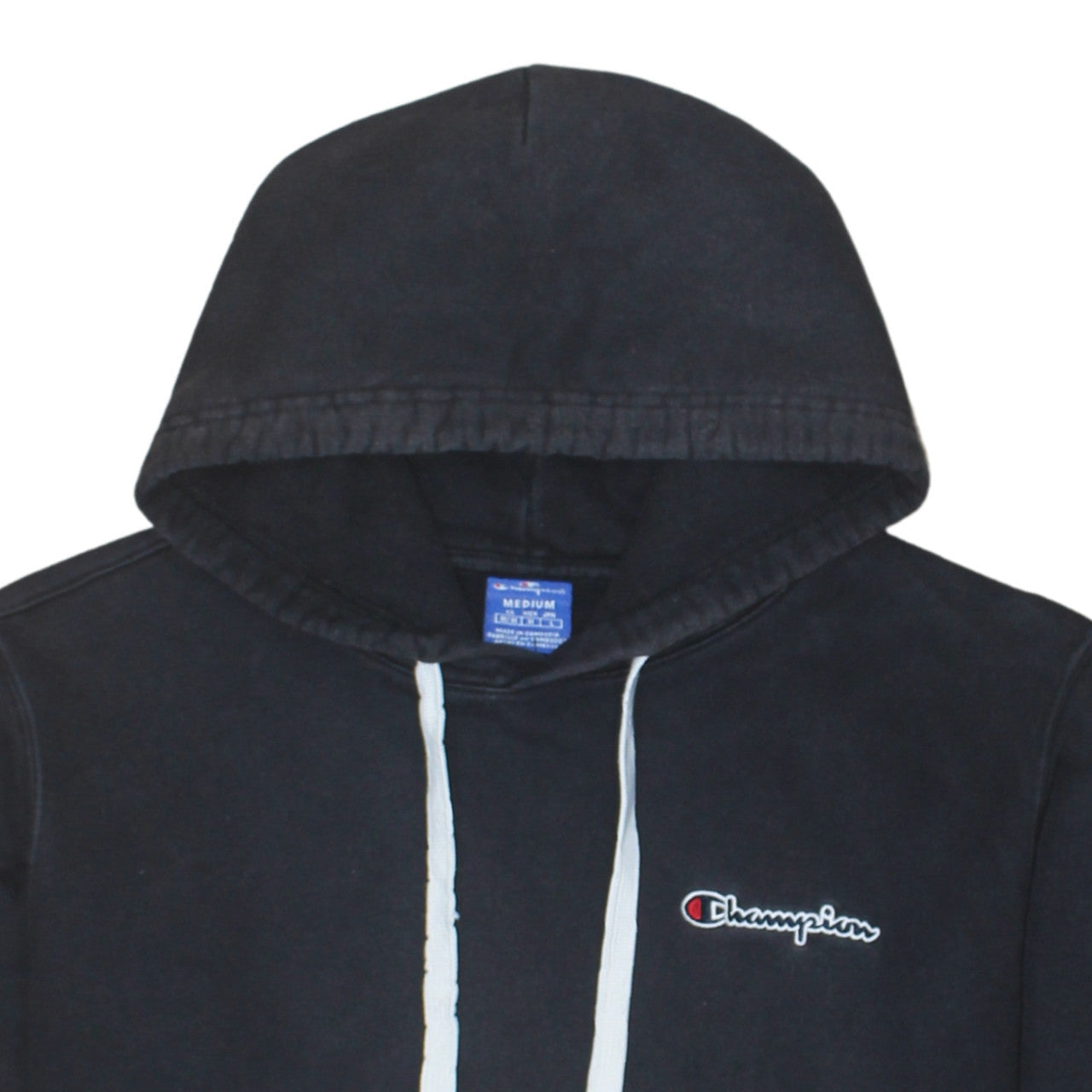 Mens UK Size M Champion Black Pullover Hoodie