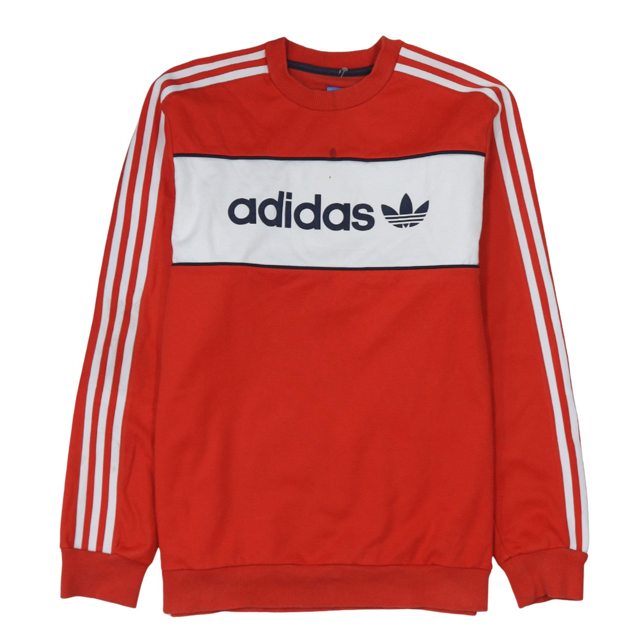 Mens UK Size L adidas Red Pullover Sweatshirt