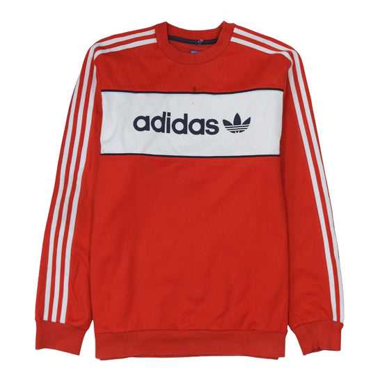 Mens UK Size L adidas Red Pullover Sweatshirt