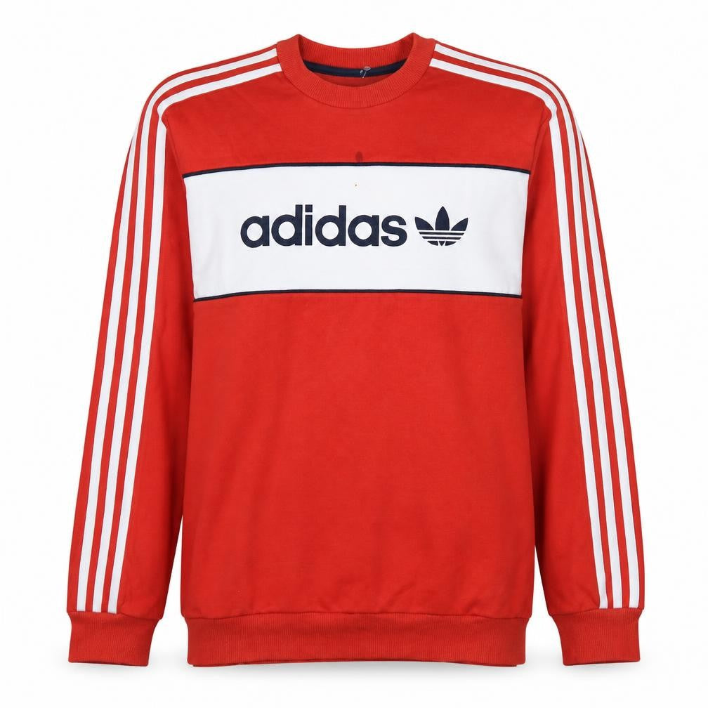 Mens UK Size L adidas Red Pullover Sweatshirt