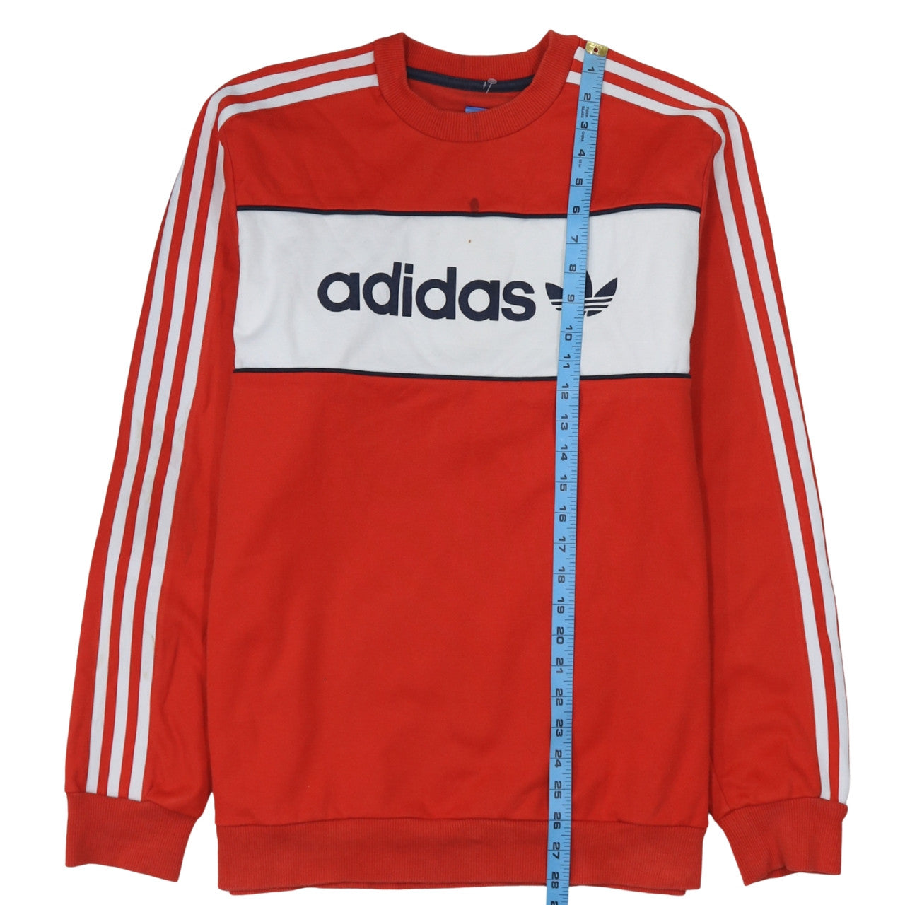 Mens UK Size L adidas Red Pullover Sweatshirt