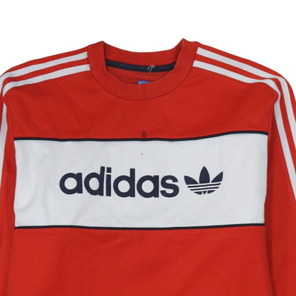 Mens UK Size L adidas Red Pullover Sweatshirt