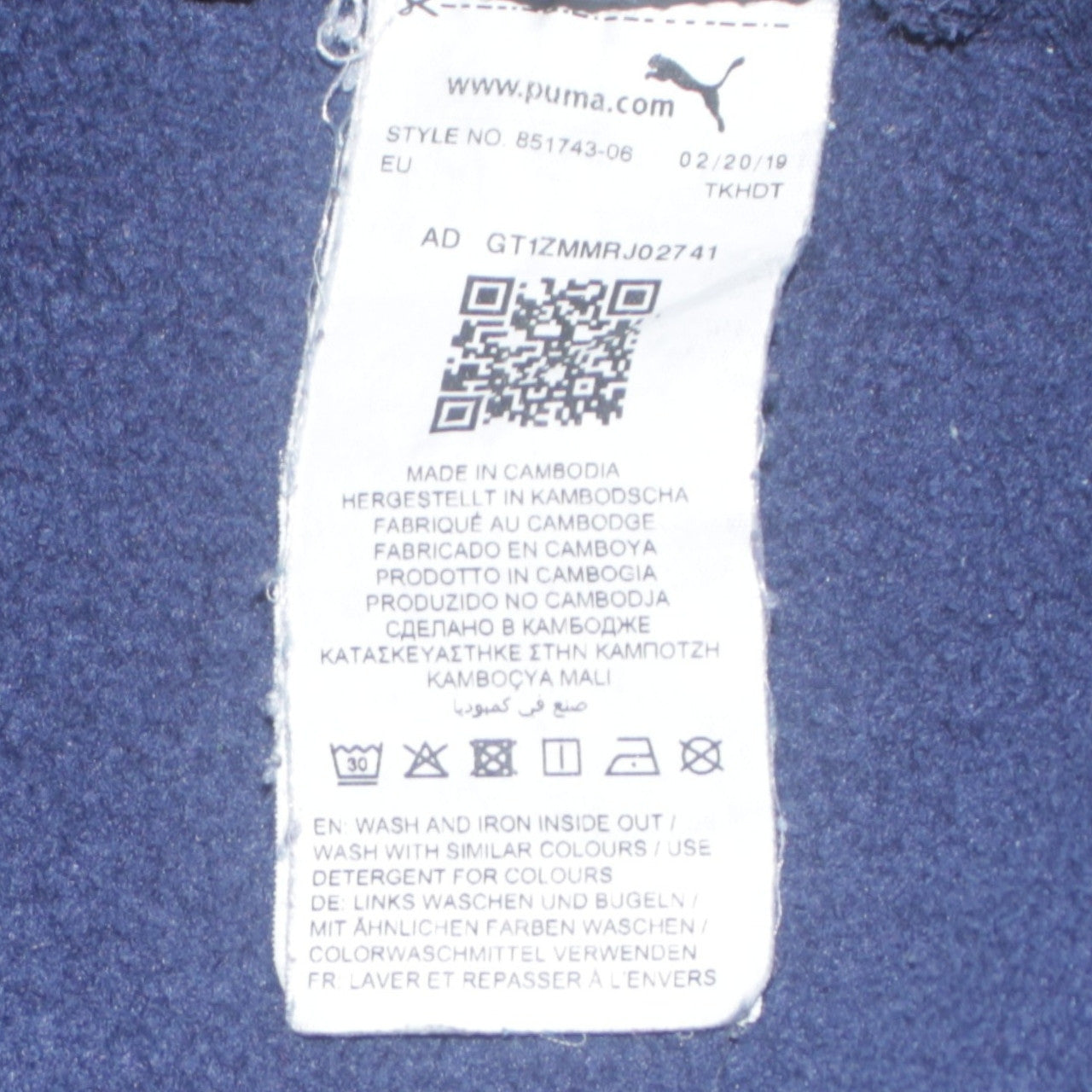 Womens UK Size S PUMA Blue Pullover Hoodie