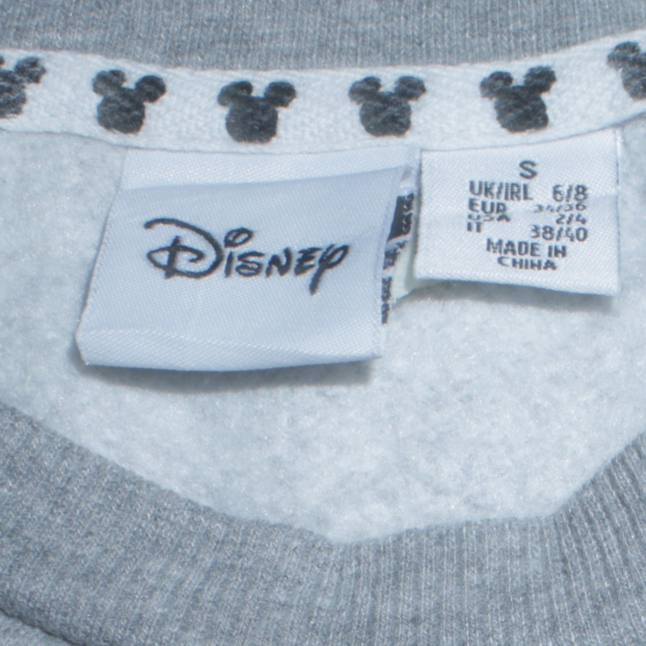 Womens UK Size S Disney Grey Pullover Sweatshirt